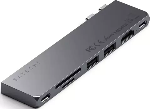 Адаптер Satechi ST-HUCPHSM USB-C Pro Hub Slim, серый космос