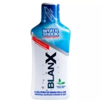 Blanx White Shock Instant White Mouthwash - Ополаскиватель для полости рта Мгновенное отбеливание, 500 мл