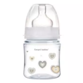 Canpol PP EasyStart Newborn baby - Бутылочка с широким горлышком антиколиковая, 120 мл, 0+, цвет: белый, 1 шт