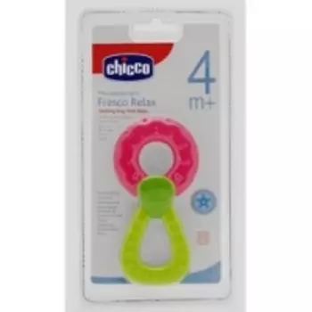 Chicco Fresh Relax - Прорезыватель с 4-х месяцев, Кольцо, розовое, охлаждающий