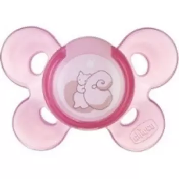 Chicco Physio Comfort - Пустышка силиконовая, Белочка, с 0-6 месяцев, 1 шт.