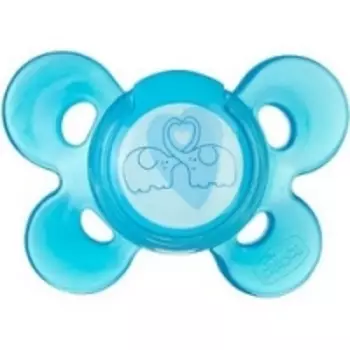 Chicco Physio Comfort - Пустышка силиконовая, Слоники, с 6-12 месяцев, 1 шт.
