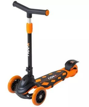 Самокат 3-х колесный Ridex 3D Robin, 120\90 мм, оранжевый