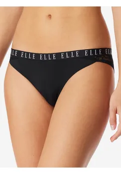 Бразильские трусики кружевные Elle, черный
