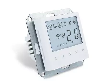 Программируемый электронный термостат SALUS BTRP230 55x55 мм, встраиваемый под рамки