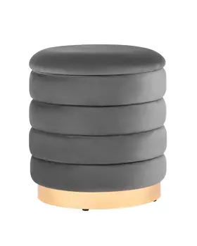 Пуф Stool Group Франсис с ящиком велюр серый