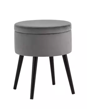 Пуф Stool Group Клайс с ящиком велюр серый