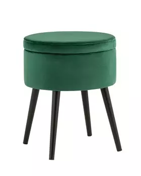 Пуф Stool Group Клайс с ящиком велюр зелёный