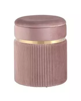 Пуф Stool Group Миранда с ящиком велюр розовый