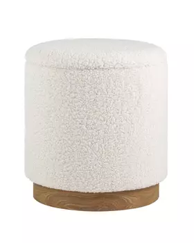Пуф Stool Group с ящиком Долли L тедди белый