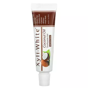 NOW Foods, Solutions, XyliWhite, гелевая зубная паста, кокосовое масло, со вкусом мяты, 1 унция (28 г)