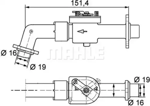 Клапан отопителя MAHLE CV 6 000P