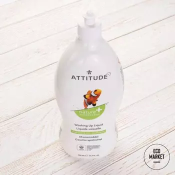 Средство для мытья посуды Зеленое Яблоко-Базилик, ATTITUDE - 700 мл