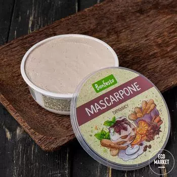 Сыр мягкий Маскарпоне Тирамису жир. 65% - 250 г
