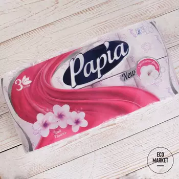 Туалетная бумага Papia Bali Flower ~ 8 шт. в упаковке