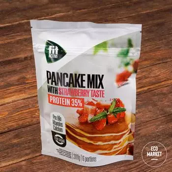 Смесь ореховая для оладьев высокобелковая со вкусом клубники ~ 300 г