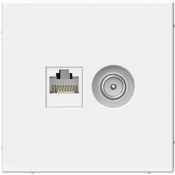 Розетка Systeme Electric GAL001389 ArtGallery двойная ТВ + компьютерная RJ45, кат. 5Е, Лотос
