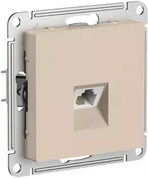 Розетка телефонная Systeme Electric ATN001281 AtlasDesign RJ11, механизм, песочный