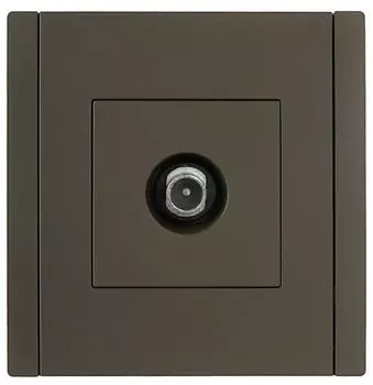 Розетка телевизионная проходная IEK FP-A10-P-K03 FORTE&PIANO FP329 серый