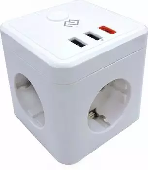 Розетка умная Digma DiPlug Cube 1 DPC13S EU Wi-Fi белый
