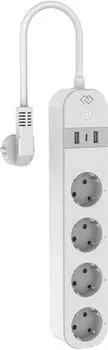 Розетка умная Digma DiPlug Strip 55 DPS554S EU Wi-Fi белый