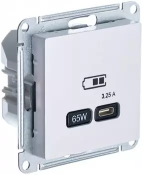 Розетка USB Systeme Electric ATN000427 AactlasDesign тип-С 65Вт высокоскор.заряд. QC, PD, механизм, Жемчуг