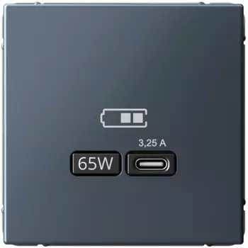 Розетка USB Systeme Electric GAL000727 ArtGallery тип-С 65Вт высокоскор.заряд. QC, PD, механизм, грифель