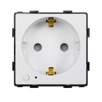Розетка в рамку Sibling Powersocket-1PW белая