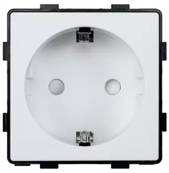 Розетка в рамку Sibling Powersocket-1PW(W) с крышкой IP44 белая