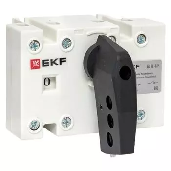 Рубильник-выключатель EKF psds-63-4 63A 4P c рукояткой управления для прямой установки PowerSwitch