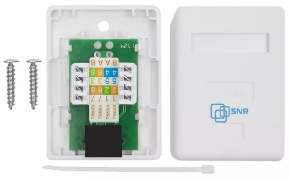 Розетка SNR SNR-C5E-WO1 накладная 1хRJ45 (SNR-SMB-2108A)