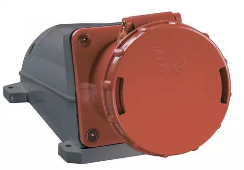 Розетка стационарная наружная IEK PSR12-063-4 ССИ-134 63А-6ч 380В 3P+PE IP54