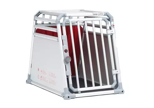 4PETS Автобокс для собак до 30кг "PRO2 Medium", серебристый, 83.5х54.5х66см (Швейцария)!