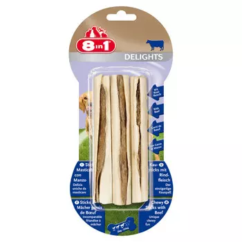 8IN1 Delight Beef Палочки с говядиной д/собак мелких и средних пород 3 х13см 132г