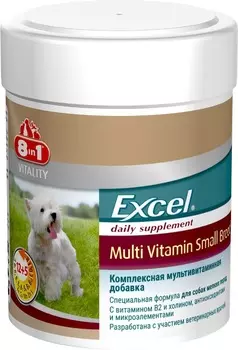 8IN1 Vitality Adult Multi Vitamin Small Breed Мультивитамины дсобак мелких пород 70таб
