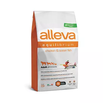 ALLEVA Equilibrium Adult All Breeds Chicken&amp;Ocean Fish Корм сух.кур./океан.рыба д/собак 2кг