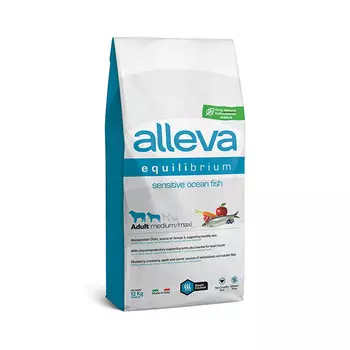 ALLEVA Equilibrium Adult Med&amp;Maxi Sensitive Fish Корм сух.океан.рыба д/собак ср/кр.пор.12кг