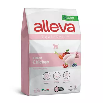 ALLEVA Equilibrium Kitten Chicken Корм сух.курица д/котят 1,5кг