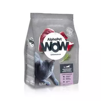 ALPHAPET WOW Adult Корм сух.утка с потрошками д/кошек 1,5кг