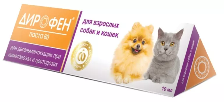 API-SAN ДИРОФЕН-ПАСТА 60 Препарат против глистов д/собак и кошек 10мл