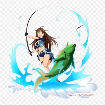 Кремнезем Sao Silica Sword Art Online Memory Defrag Утюг на заплатах для одежды Аппликации Наклейки на одежду Термочувствительный индивидуальный патч