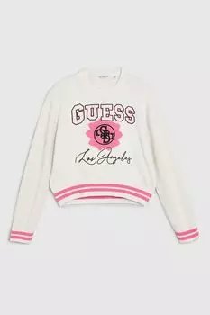 Джемпер из смесовой шерсти с принтом Guess