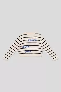 Джемпер хлопковый в полоску Calvin Klein Jeans