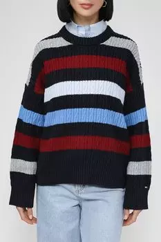 Джемпер в полоску с добавлением шерсти Tommy Hilfiger