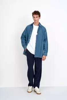 Джинсовая рубашка Dark blue АT EASE