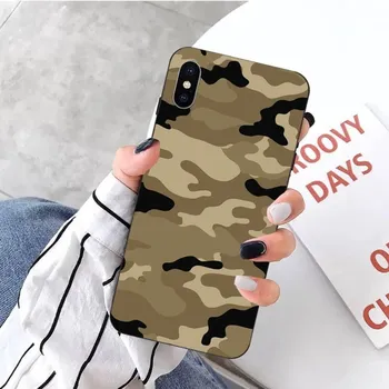Чехол для телефона с камуфляжным узором для iPhone 14 13 12 11 XS X 8 7 6 Plus Mini Pro Max SE 2022, мягкий черный чехол для телефона iPhone 14