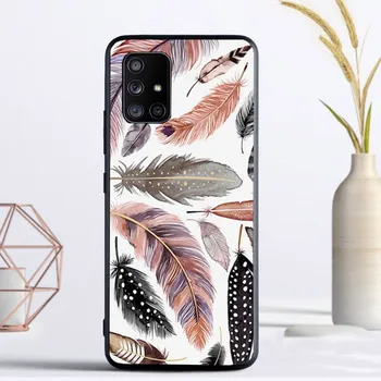 Чехол для телефона с перьями для Samsung Galaxy A13 A53 A11 A12 A32 A22 A52S 5G A10S A41 A42 A33 A20E A30S A40 A51 A71 A21S, чехлы Galaxy A10
