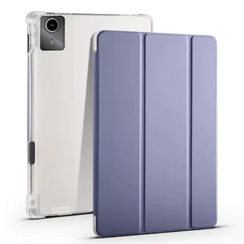 Кожаный чехол для планшета Xiaoxin Pad 2024 Tb331fc, чехол с держателем для карандашей, тройная задняя панель из искусственной кожи и ТПУ, чехол для планшета Lenovo Tab M11 Xiaoxin Pad 2024 For Xiaoxin Pad 2024 чёрный