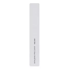 STALEKS Пилка широкая прямая минеральная для ногтей Staleks Pro Expert, 180/240 грит