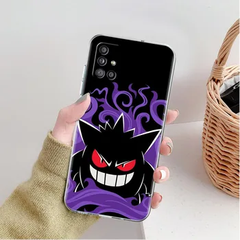 Прозрачный чехол для Samsung Galaxy A52 A12 A32 A51 A50 A70 A21s A71 A13 A53 A22 A31 A72 A03 A02s Чехол Япония Аниме Покемон Генгар Samsung A53 5G